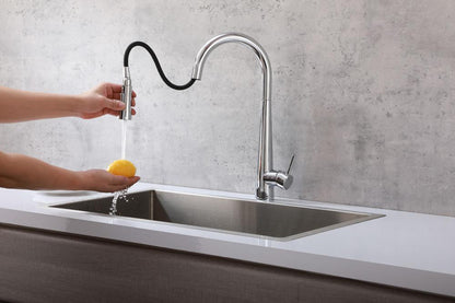 Elegant Furniture & Lighting - Lucas Single Handle Pull Down Sprayer Kitchen Faucet in Chrome - FAK-301PCH veiw 5