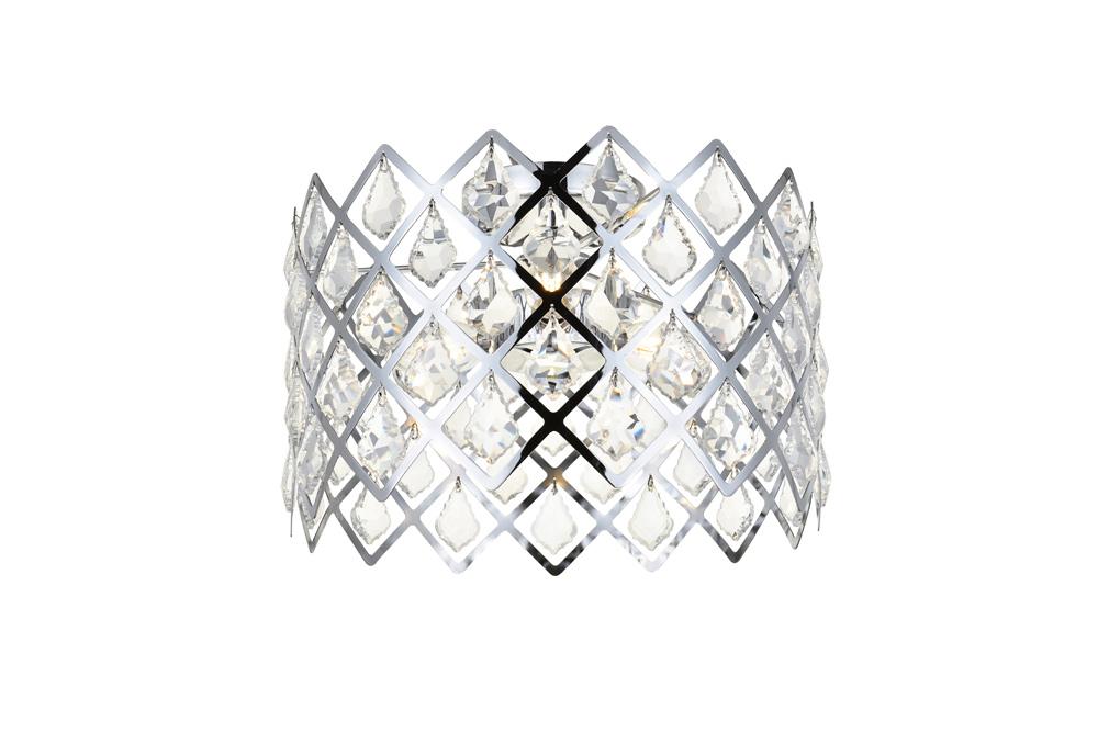 Elegant Furniture & Lighting - Lyla 13 inch flush mount in chrome - 1110F13C veiw 1