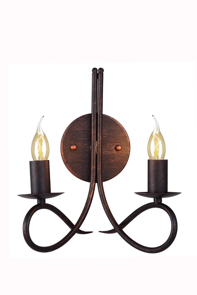 Elegant Furniture & Lighting - Lyndon 2 light Dark Bronze Wall Sconce - 1452W9DB veiw 1