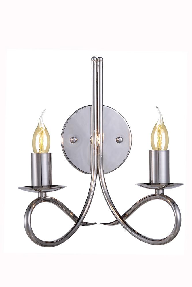 Elegant Furniture & Lighting - Lyndon 2 light polished Nickel Wall Sconce - 1452W9PN veiw 1