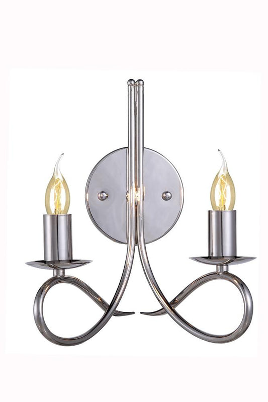 Elegant Furniture & Lighting - Lyndon 2 light polished Nickel Wall Sconce - 1452W9PN veiw 1