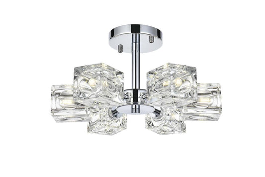 Elegant Furniture & Lighting - Lyra 14 inch Flush Mount in Chrome - LD920F14C veiw 1