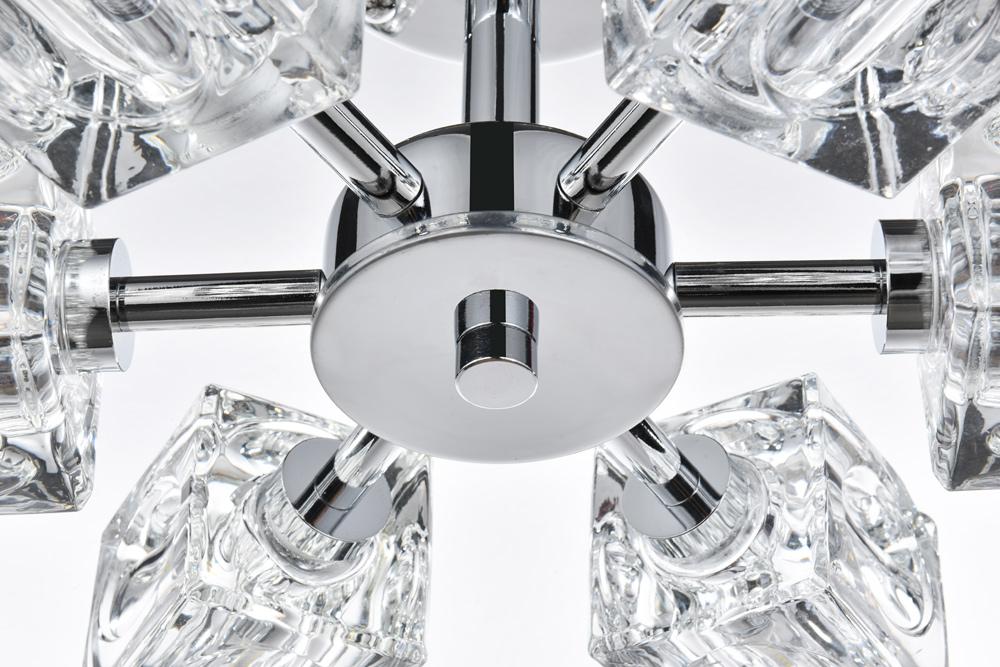 Elegant Furniture & Lighting - Lyra 14 inch Flush Mount in Chrome - LD920F14C veiw 4