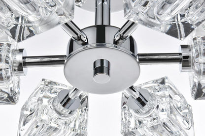 Elegant Furniture & Lighting - Lyra 14 inch Flush Mount in Chrome - LD920F14C veiw 4