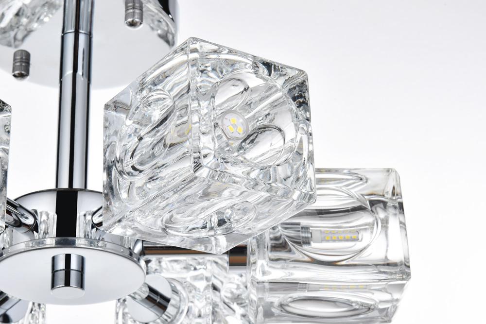Elegant Furniture & Lighting - Lyra 14 inch Flush Mount in Chrome - LD920F14C veiw 5
