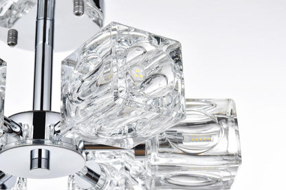 Elegant Furniture & Lighting - Lyra 14 inch Flush Mount in Chrome - LD920F14C veiw 5