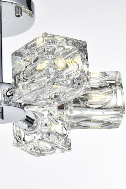 Elegant Furniture & Lighting - Lyra 14 inch Flush Mount in Chrome - LD920F14C veiw 6