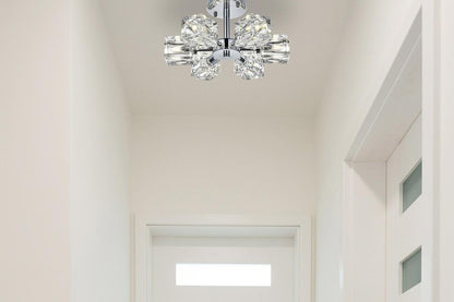 Elegant Furniture & Lighting - Lyra 14 inch Flush Mount in Chrome - LD920F14C veiw 8