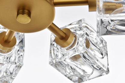 Elegant Furniture & Lighting - Lyra 14 inch Flush Mount in Satin Gold - LD920F14SG veiw 5