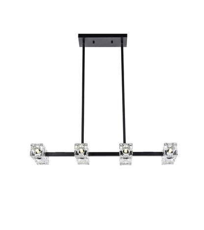 Elegant Furniture & Lighting - Lyra 30 inch Pendant Light in Black - LD920D30BK veiw 1