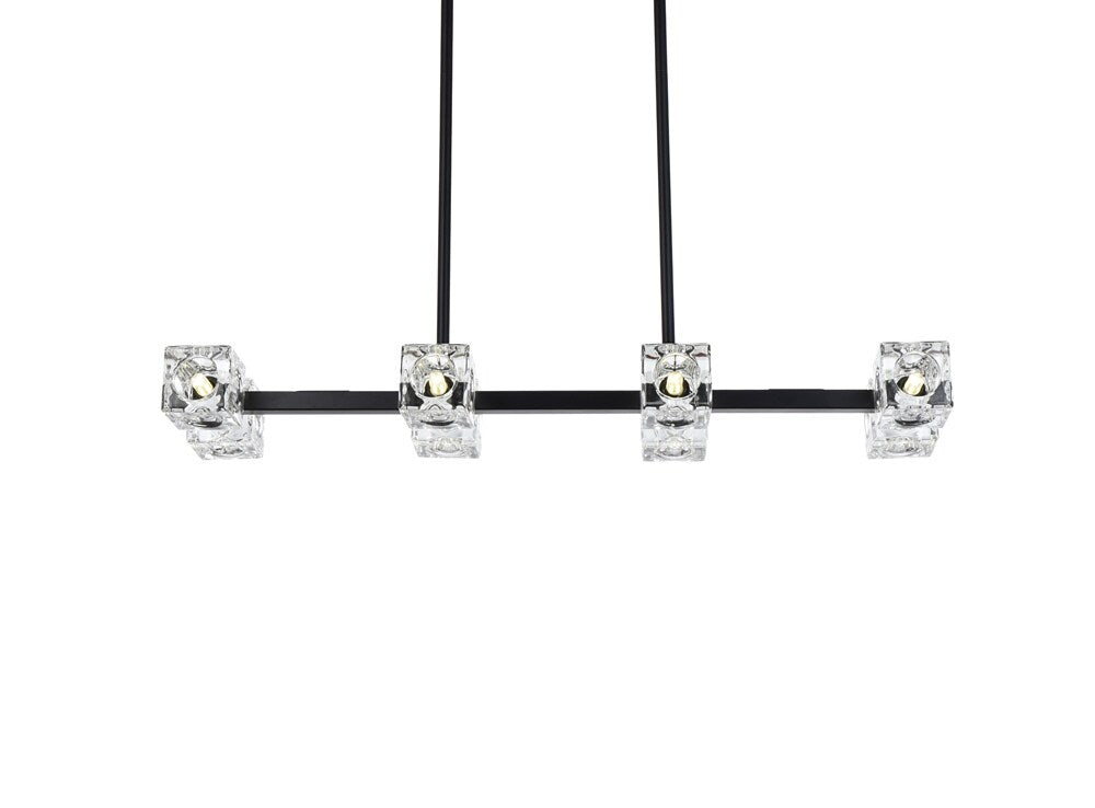 Elegant Furniture & Lighting - Lyra 30 inch Pendant Light in Black - LD920D30BK veiw 3