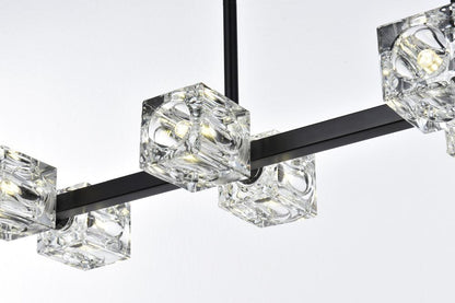 Elegant Furniture & Lighting - Lyra 30 inch Pendant Light in Black - LD920D30BK veiw 4