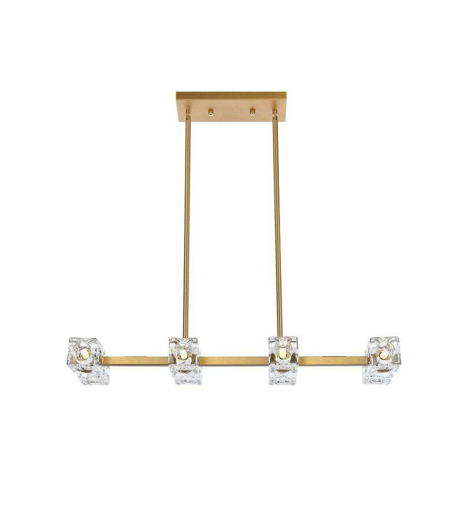 Elegant Furniture & Lighting - Lyra 30 inch Pendant Light in Satin Gold - LD920D30SG veiw 1
