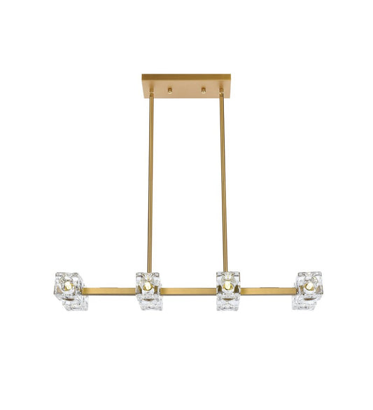 Elegant Furniture & Lighting - Lyra 30 inch Pendant Light in Satin Gold - LD920D30SG veiw 1