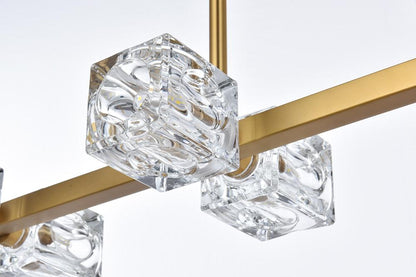 Elegant Furniture & Lighting - Lyra 30 inch Pendant Light in Satin Gold - LD920D30SG veiw 6