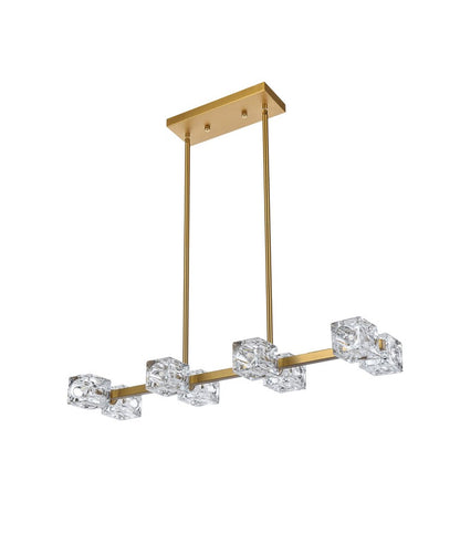 Elegant Furniture & Lighting - Lyra 30 inch Pendant Light in Satin Gold - LD920D30SG veiw 7