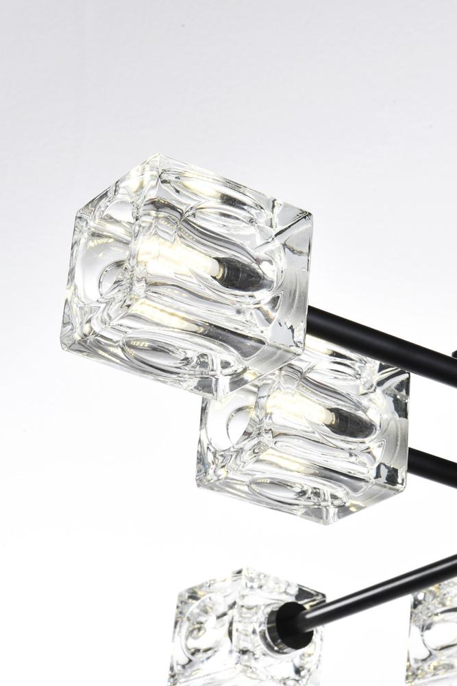 Elegant Furniture & Lighting - Lyra 32 inch Flush Mount in Black - LD920F32BK veiw 5