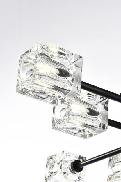 Elegant Furniture & Lighting - Lyra 32 inch Flush Mount in Black - LD920F32BK veiw 5
