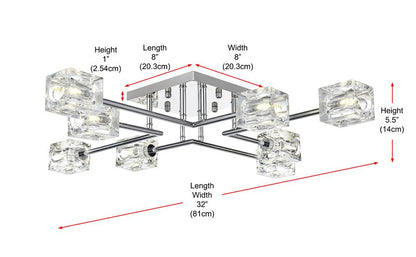 Elegant Furniture & Lighting - Lyra 32 inch Flush Mount in Chrome - LD920F32C veiw 9
