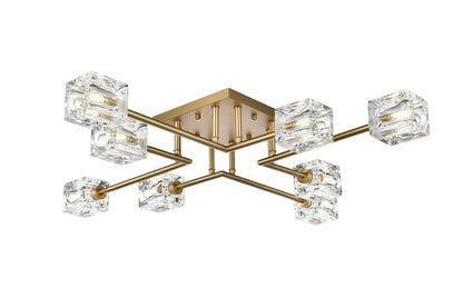 Elegant Furniture & Lighting - Lyra 32 inch Flush Mount in Satin Gold - LD920F32SG veiw 3