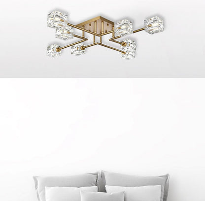 Elegant Furniture & Lighting - Lyra 32 inch Flush Mount in Satin Gold - LD920F32SG veiw 8
