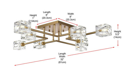 Elegant Furniture & Lighting - Lyra 32 inch Flush Mount in Satin Gold - LD920F32SG veiw 9