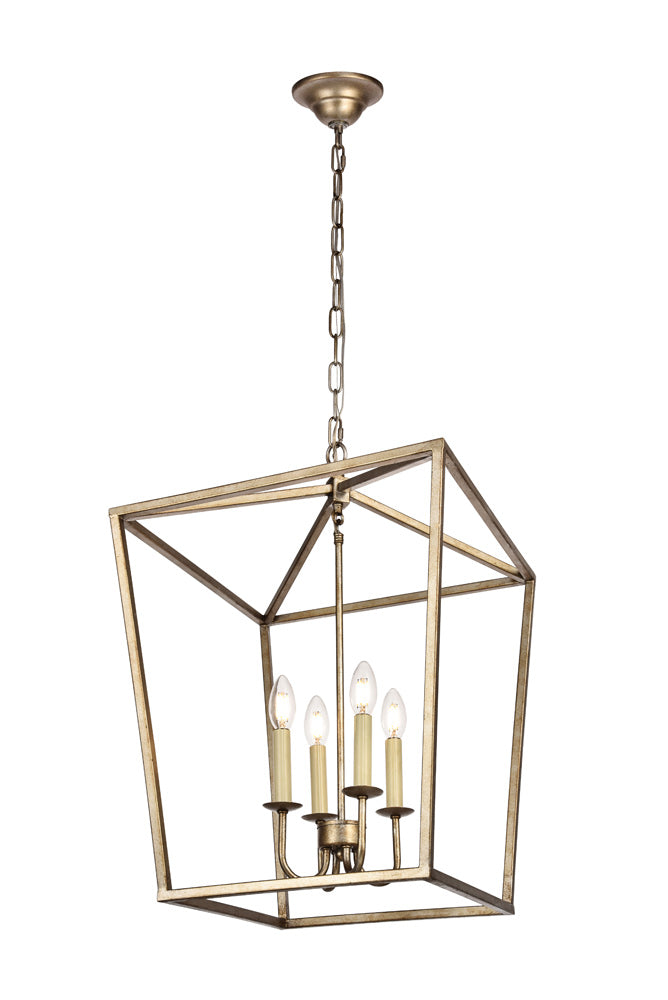 Elegant Furniture & Lighting - Maddox Pendant D17 H24.25 Lt:4 Vintage Silver Finish - LD6008D17S_CLOSEOUT