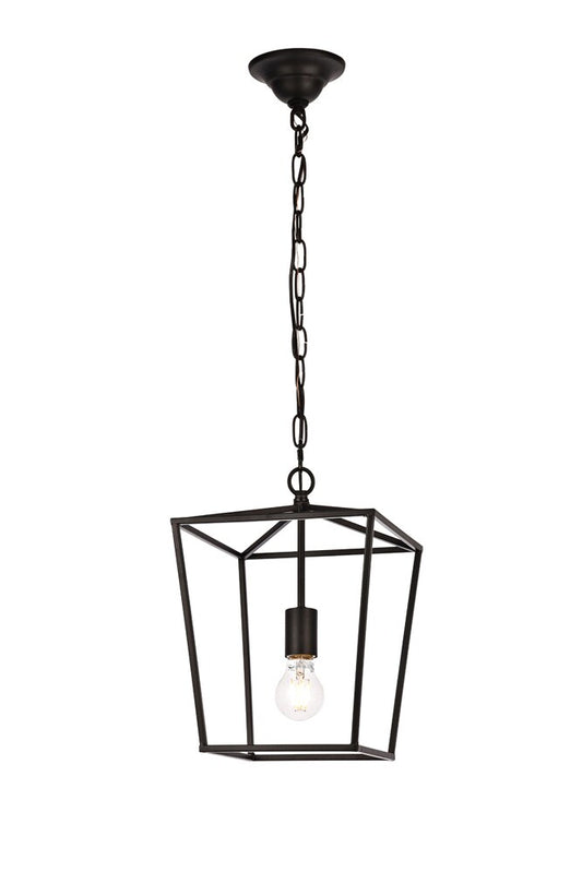 Elegant Furniture & Lighting - Maddox Pendant D9.75 H14.5 Lt:1 Black Finish - LD6008D9BK veiw 1