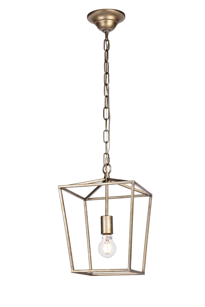 Elegant Furniture & Lighting - Maddox Pendant D9.75 H14.5 Lt:1 Vintage Silver Finish - LD6008D9S_CLOSEOUT