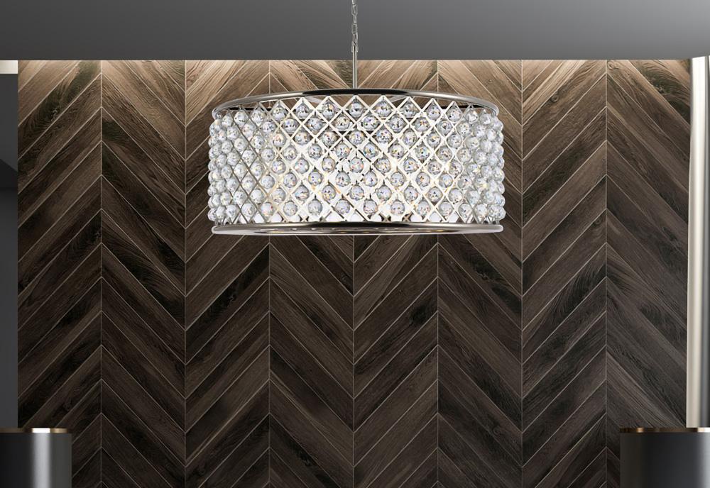 Elegant Furniture & Lighting - Madison 10 light polished Nickel Chandelier Clear Royal Cut Crystal - 1214G43PN/RC veiw 1