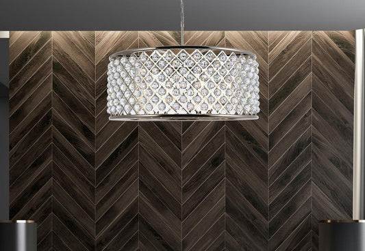Elegant Furniture & Lighting - Madison 10 light polished Nickel Chandelier Clear Royal Cut Crystal - 1214G43PN/RC veiw 1