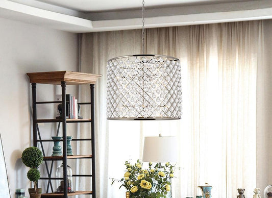 Elegant Furniture & Lighting - Madison 12 light polished nickel Chandelier Clear Royal Cut Crystal - 1204D35PN/RC veiw 1