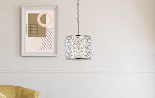 Elegant Furniture & Lighting - Madison 4 light polished nickel Pendant Clear Royal Cut Crystal - 1206D14PN/RC veiw 1