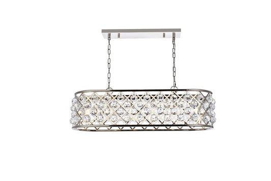 Elegant Furniture & Lighting - Madison 6 light polished Nickel Chandelier Clear Royal Cut Crystal - 1216G40PN/RC veiw 1