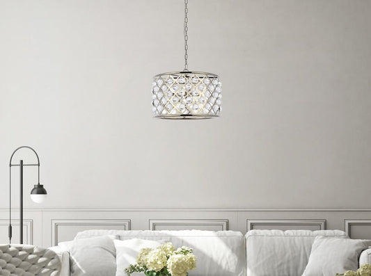 Elegant Furniture & Lighting - Madison 6 light polished nickel Pendant Clear Royal Cut Crystal - 1204D20PN/RC veiw 1