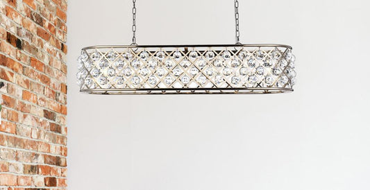 Elegant Furniture & Lighting - Madison 7 light polished Nickel Chandelier Clear Royal Cut Crystal - 1216G50PN/RC veiw 1