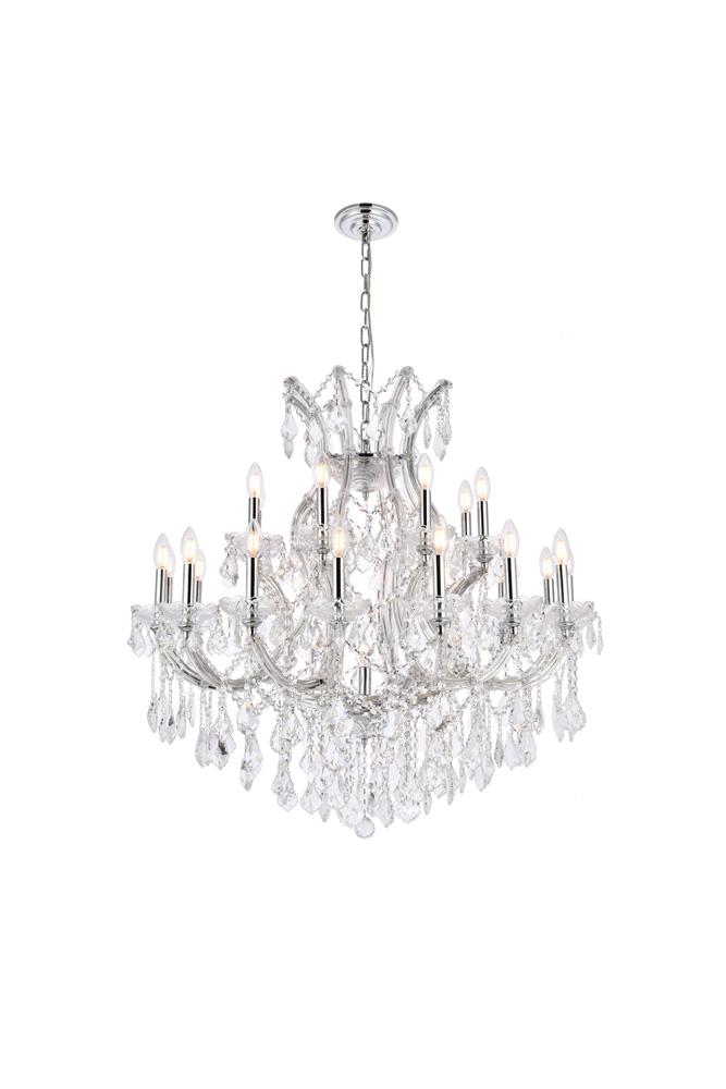 Elegant Furniture & Lighting - Maria Theresa 24 light Chrome Chandelier Clear Royal Cut Crystal - 2800D36C/RC veiw 1