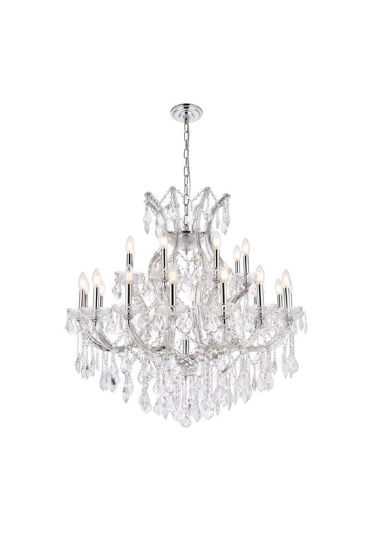 Elegant Furniture & Lighting - Maria Theresa 24 light Chrome Chandelier Clear Royal Cut Crystal - 2800D36C/RC veiw 1