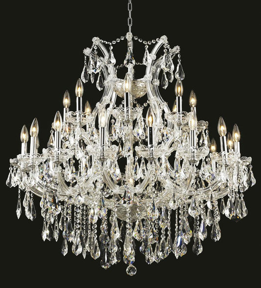 Elegant Furniture & Lighting - Maria Theresa 24 light Chrome Chandelier Clear Royal Cut Crystal - 2801D36C/RC veiw 1