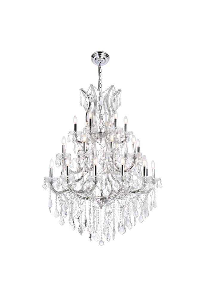 Elegant Furniture & Lighting - Maria Theresa 28 light Chrome Chandelier Clear Royal Cut Crystal - 2800D38C/RC veiw 1