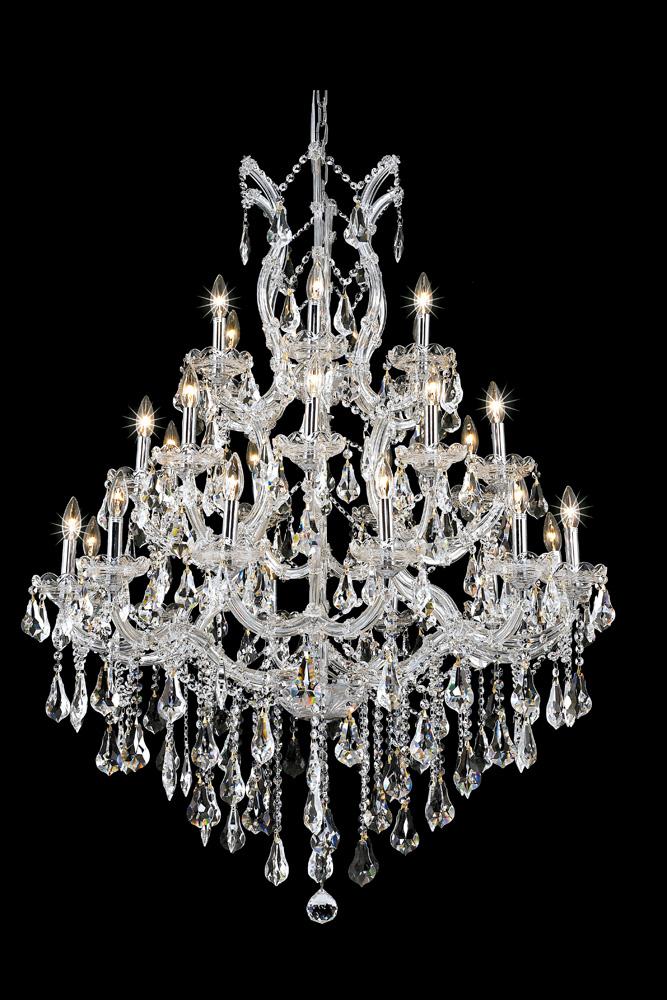 Elegant Furniture & Lighting - Maria Theresa 28 light Chrome Chandelier Clear Royal Cut Crystal - 2801D38C/RC veiw 1