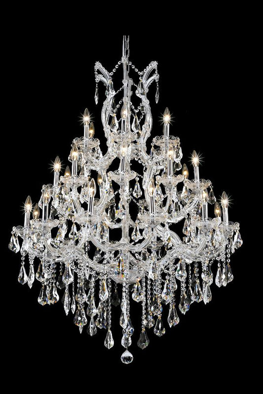 Elegant Furniture & Lighting - Maria Theresa 28 light Chrome Chandelier Clear Royal Cut Crystal - 2801D38C/RC veiw 1