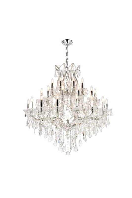 Elegant Furniture & Lighting - Maria Theresa 37 light Chrome Chandelier Clear Royal Cut Crystal - 2800G44C/RC veiw 1