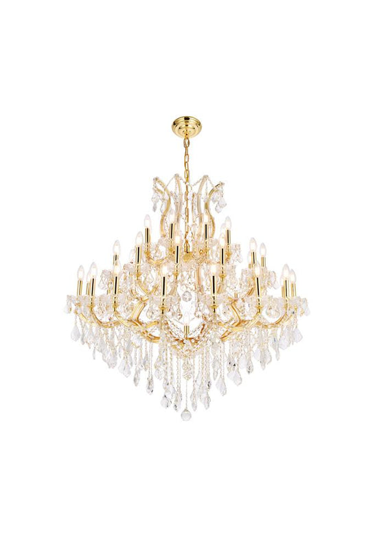 Elegant Furniture & Lighting - Maria Theresa 37 light Gold Chandelier Clear Royal Cut Crystal - 2800G44G/RC veiw 1