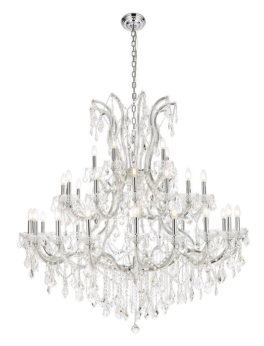 Elegant Furniture & Lighting - Maria Theresa 41 light Chrome Chandelier Clear Royal Cut Crystal - 2800G52C/RC veiw 1