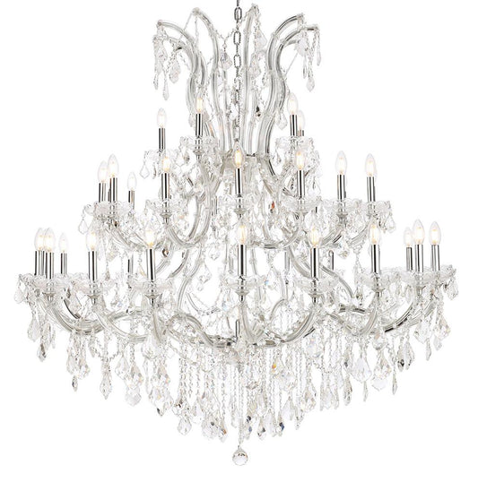Elegant Furniture & Lighting - Maria Theresa 41 light Chrome Chandelier Clear Royal Cut Crystal - 2800G52C/RC veiw 2