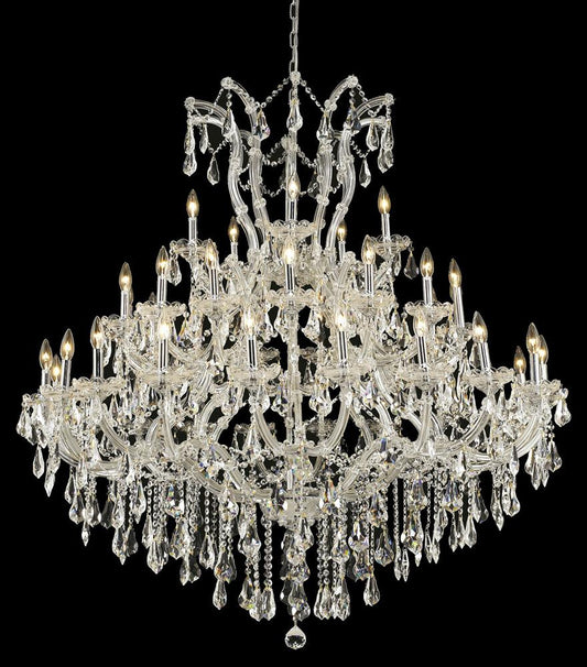 Elegant Furniture & Lighting - Maria Theresa 41 light Chrome Chandelier Clear Royal Cut Crystal - 2801G52C/RC veiw 1