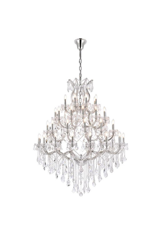 Elegant Furniture & Lighting - Maria Theresa 49 light Chrome Chandelier Clear Royal Cut Crystal - 2800G46C/RC veiw 1