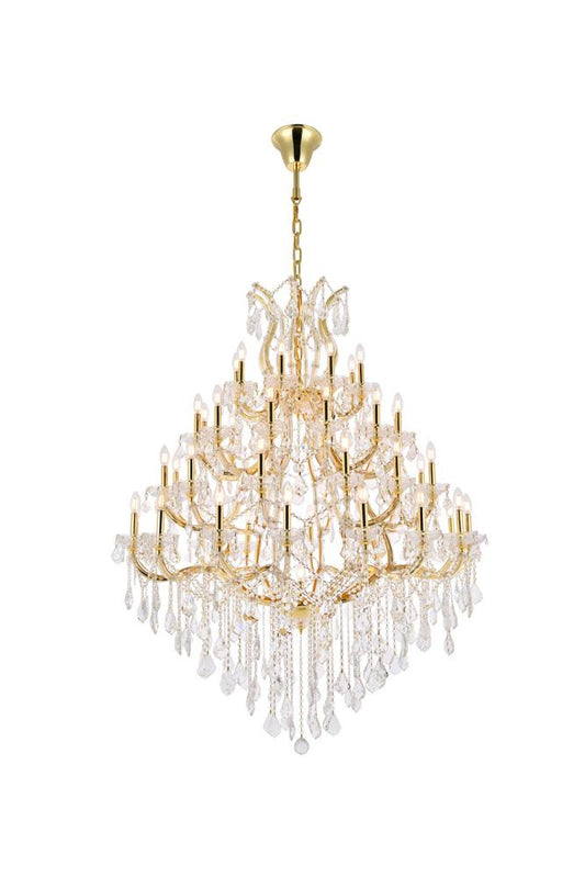 Elegant Furniture & Lighting - Maria Theresa 49 light Gold Chandelier Clear Royal Cut Crystal - 2800G46G/RC veiw 1