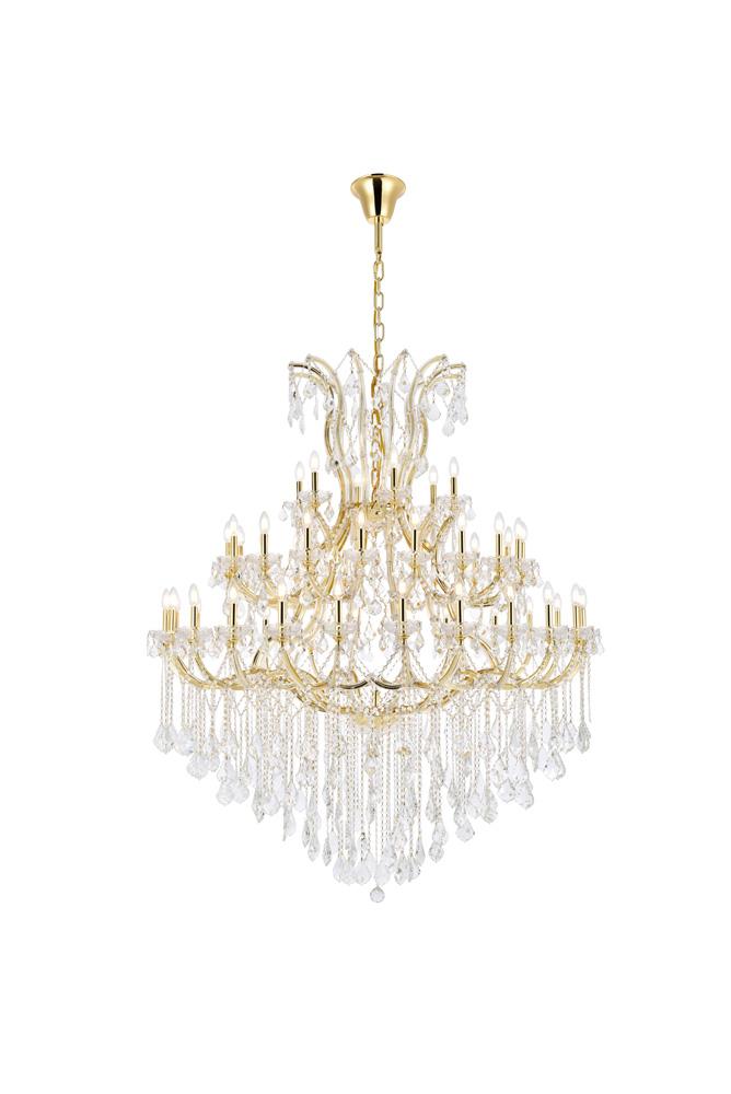 Elegant Furniture & Lighting - Maria Theresa 49 light Gold Chandelier Clear Royal Cut Crystal - 2800G60G/RC veiw 1